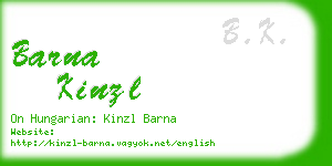 barna kinzl business card